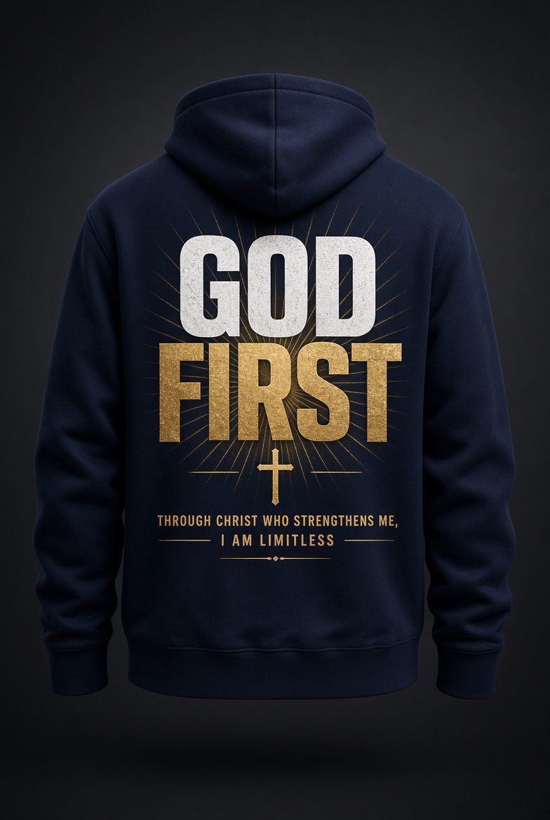 Gold First Back Design Hoodie