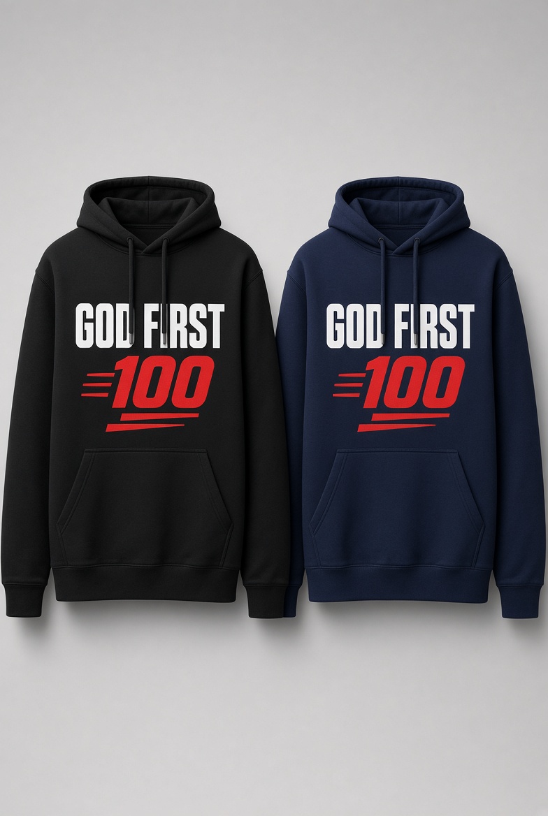 God First 100 Hoodie Front