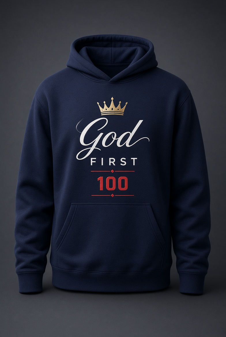 God First Script Crown Hoodie